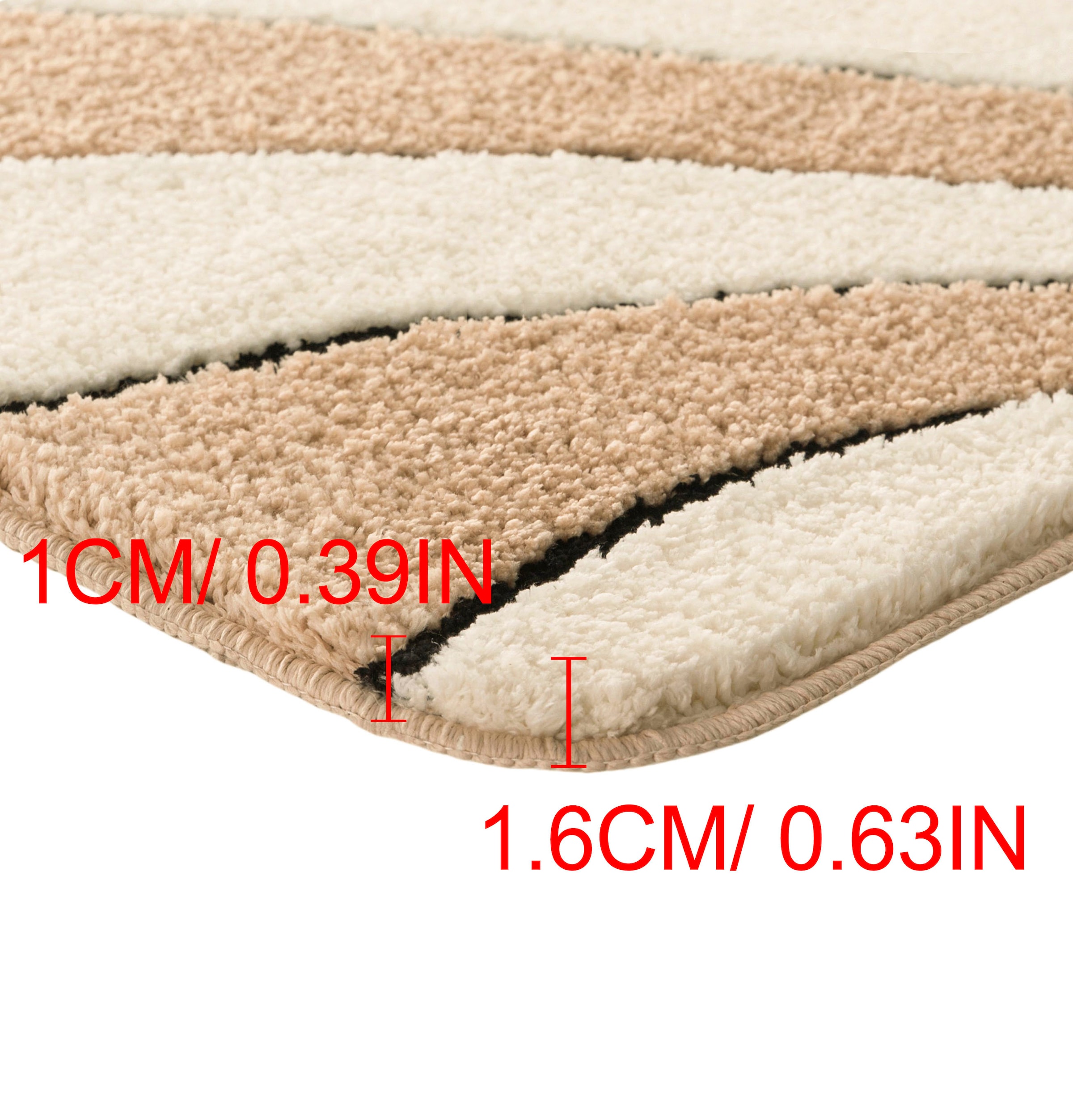 my home Badematte »Anna, Badvorleger, Badezimmer Teppich« Höhe 16 mm rutschhemmend beschichtet fussbodenheizungsgeeignet | schnell trocknend Badteppich, Hoch Tief Effekt, Modern, Weich, Wellen