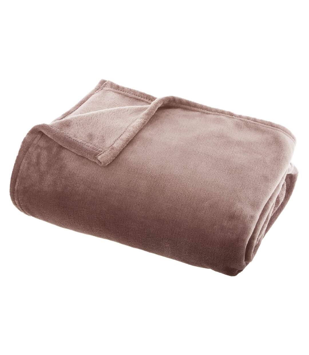 Grand plaid en Flanelle uni - 180x130 cm - Rose