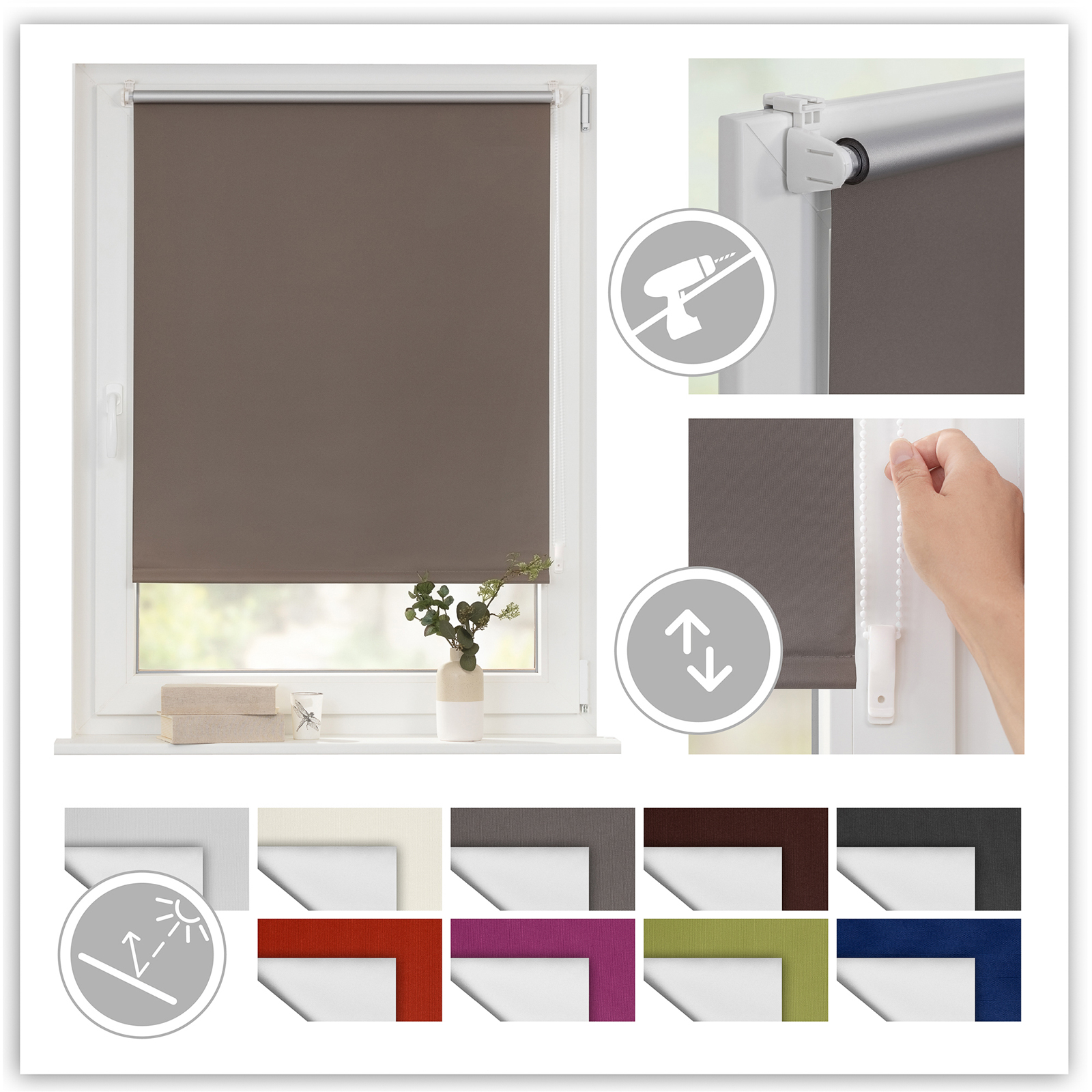 LICHTBLICK Thermo-Rollo - taupe - 40x150 cm