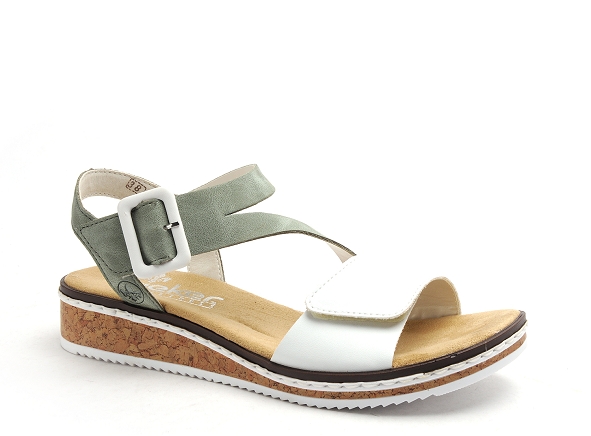 Rieker nu pieds plats femme v3660 blanc