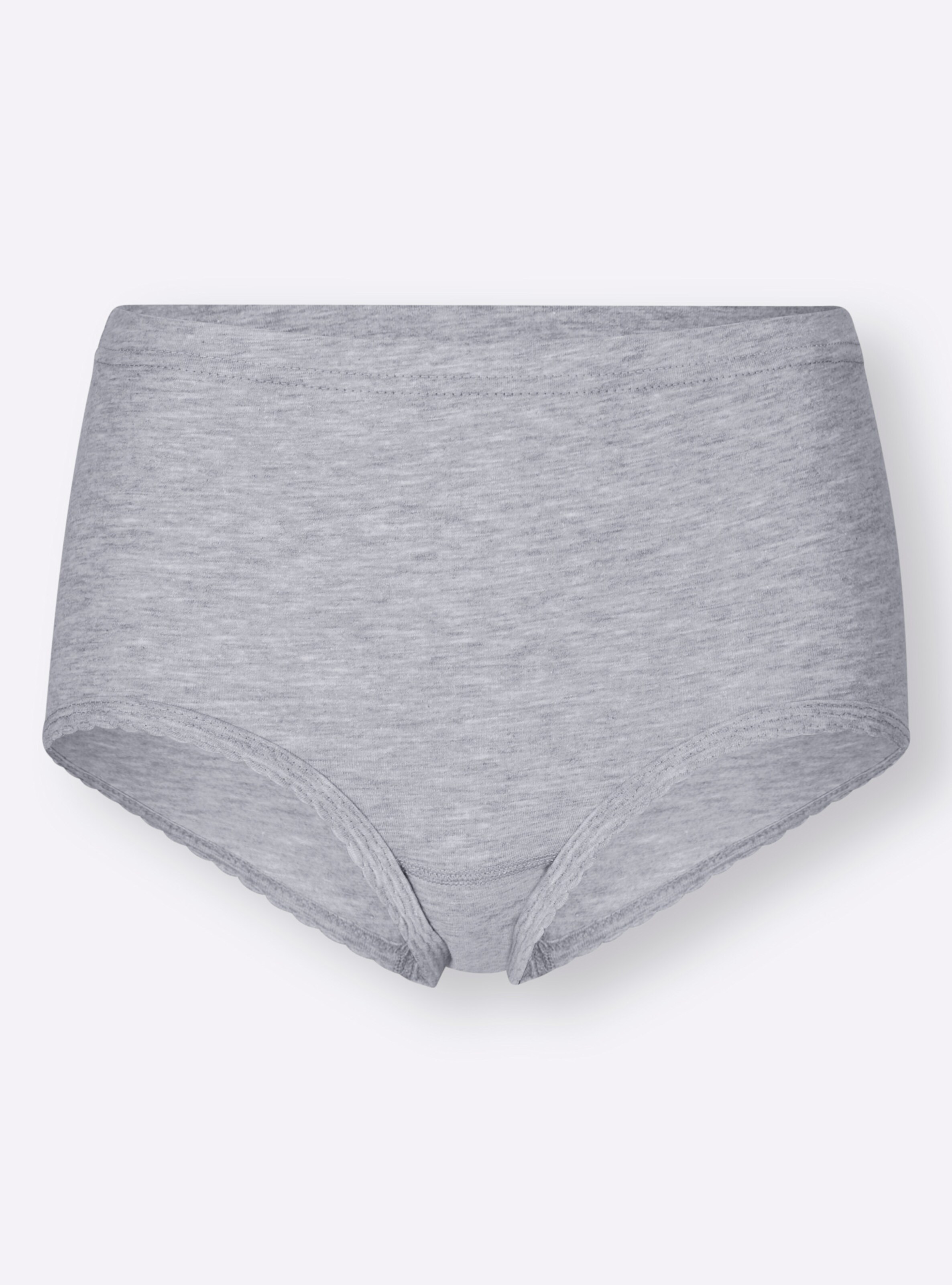 Taillenslip in 2x grau-melange + 2x sand-melange