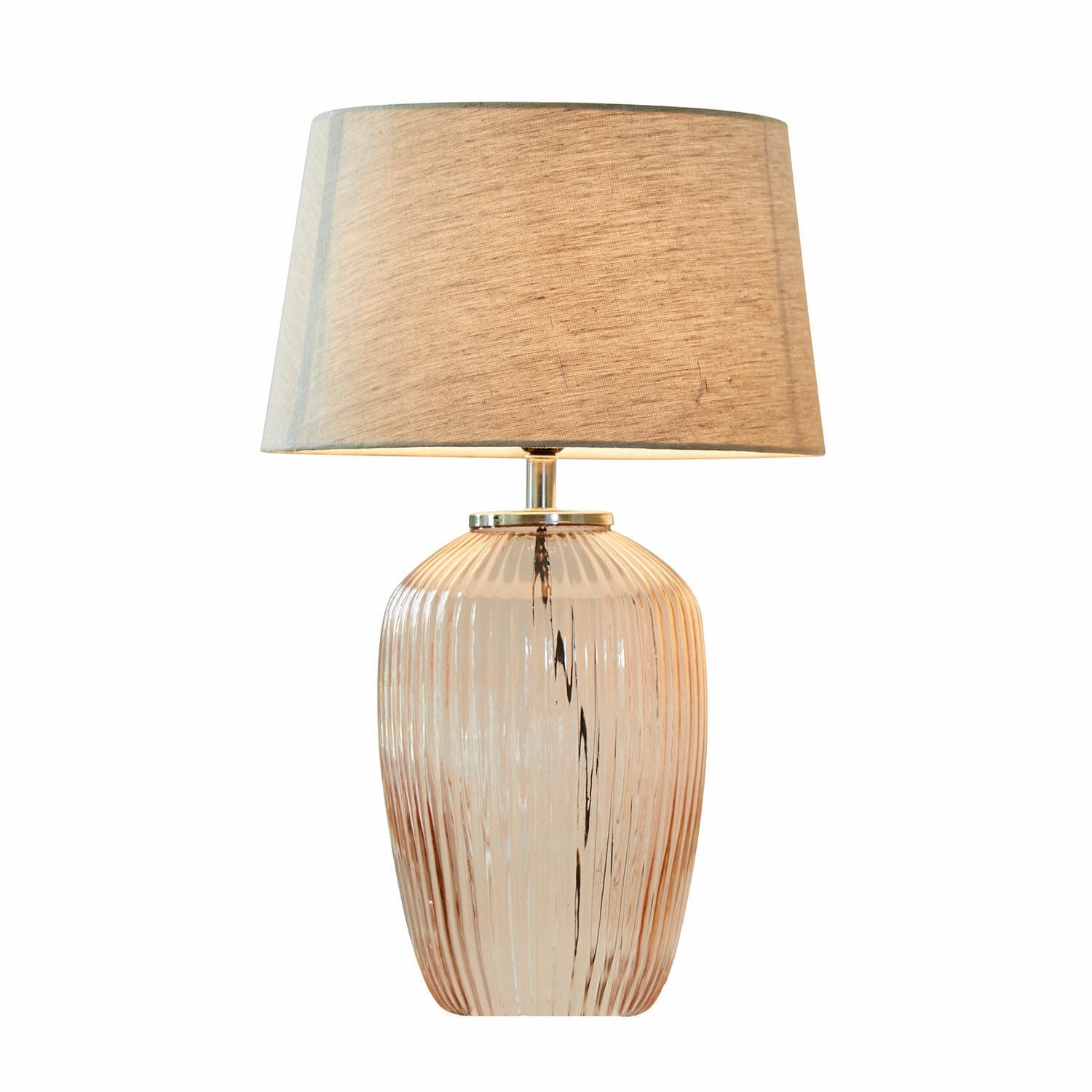 Tischlampe Fenis creme/rosa