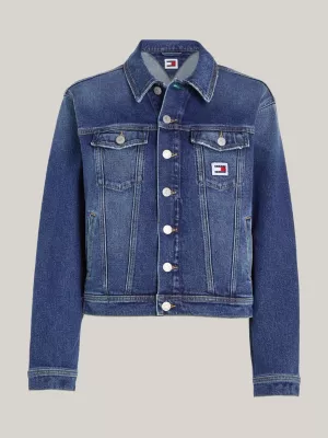 Jaqueta jeans clássica Mom