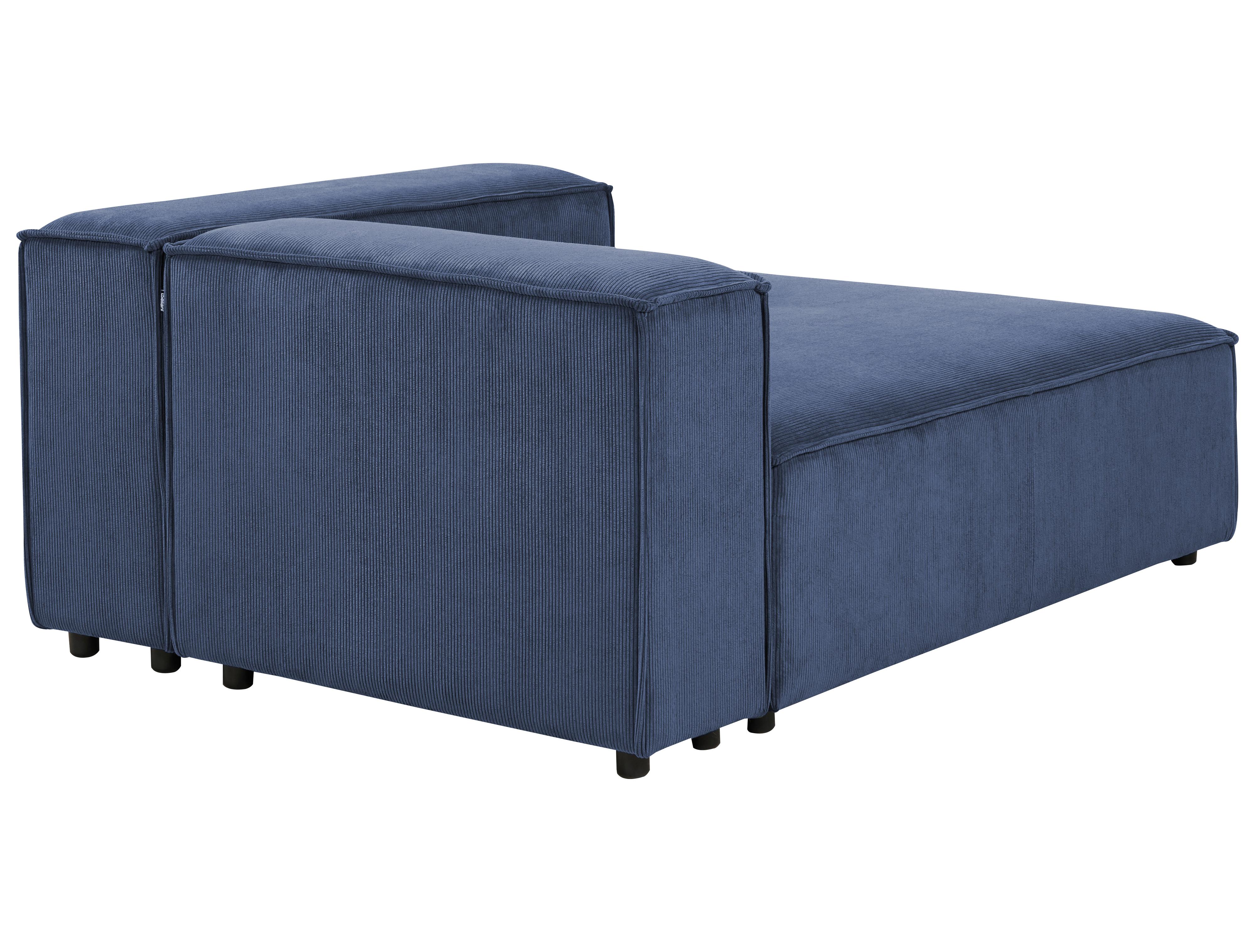 Modulaire hoekbank 3-zits ARDAL Corduroy Donkerblauw met ottomaan linkszijdig