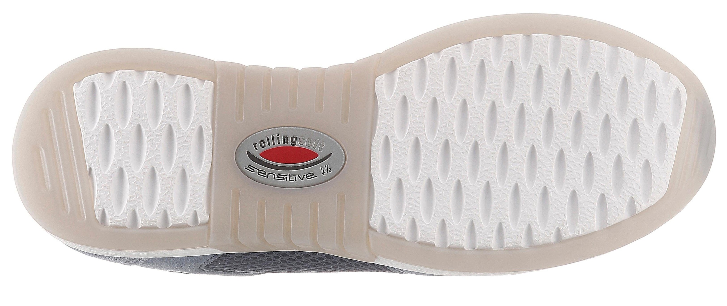Gabor Rollingsoft Keilsneaker  , Freizeitschuh, Halbschuh, Schnürschuh im sommerlichem Materialmix