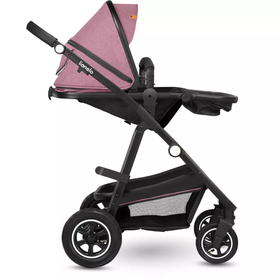 lionelo Kombikinderwagen Amber 3 in 1 Pink Rose