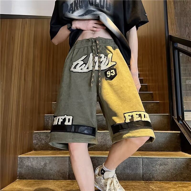Maxelane - Shorts met trekkoord en lettersapplicatie