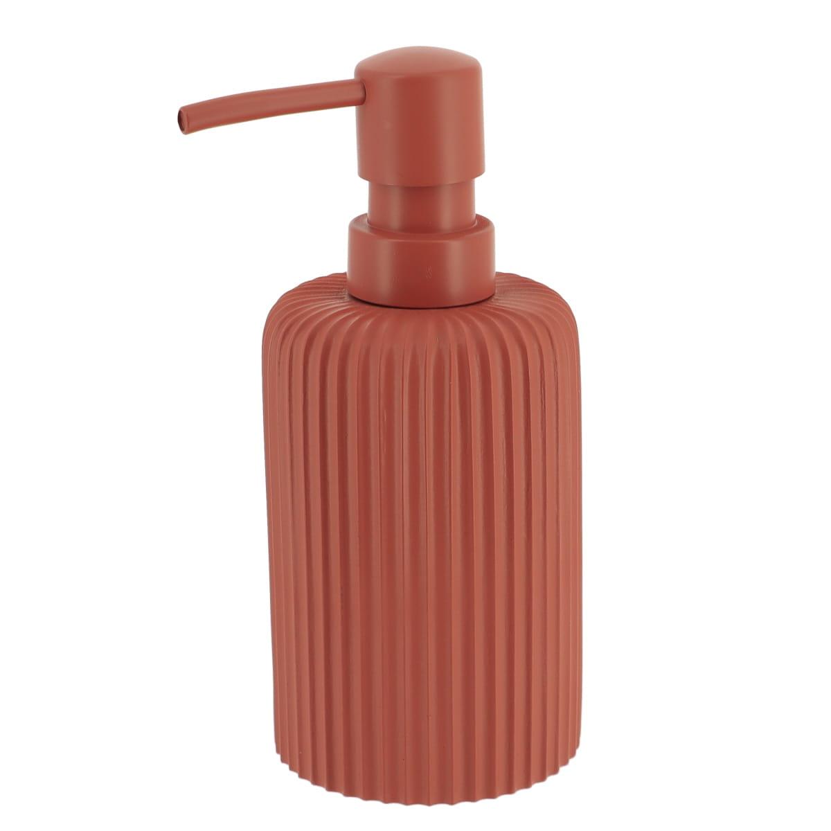 DISTRIBUTEUR A SAVON ARRONDI STRIE 230ML TERRACOTTA