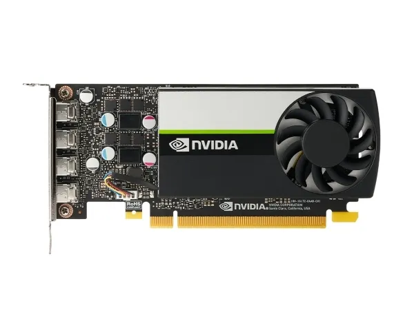 NVIDIA T1000 - grafikkort - T1000 - 4 GB GDDR6 - PCIe 3.0 x16 lavprofil - 4 x Mini DisplayPort