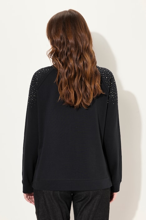Sweatshirt, Ziernieten, Oversized, Rundhals, Langarm