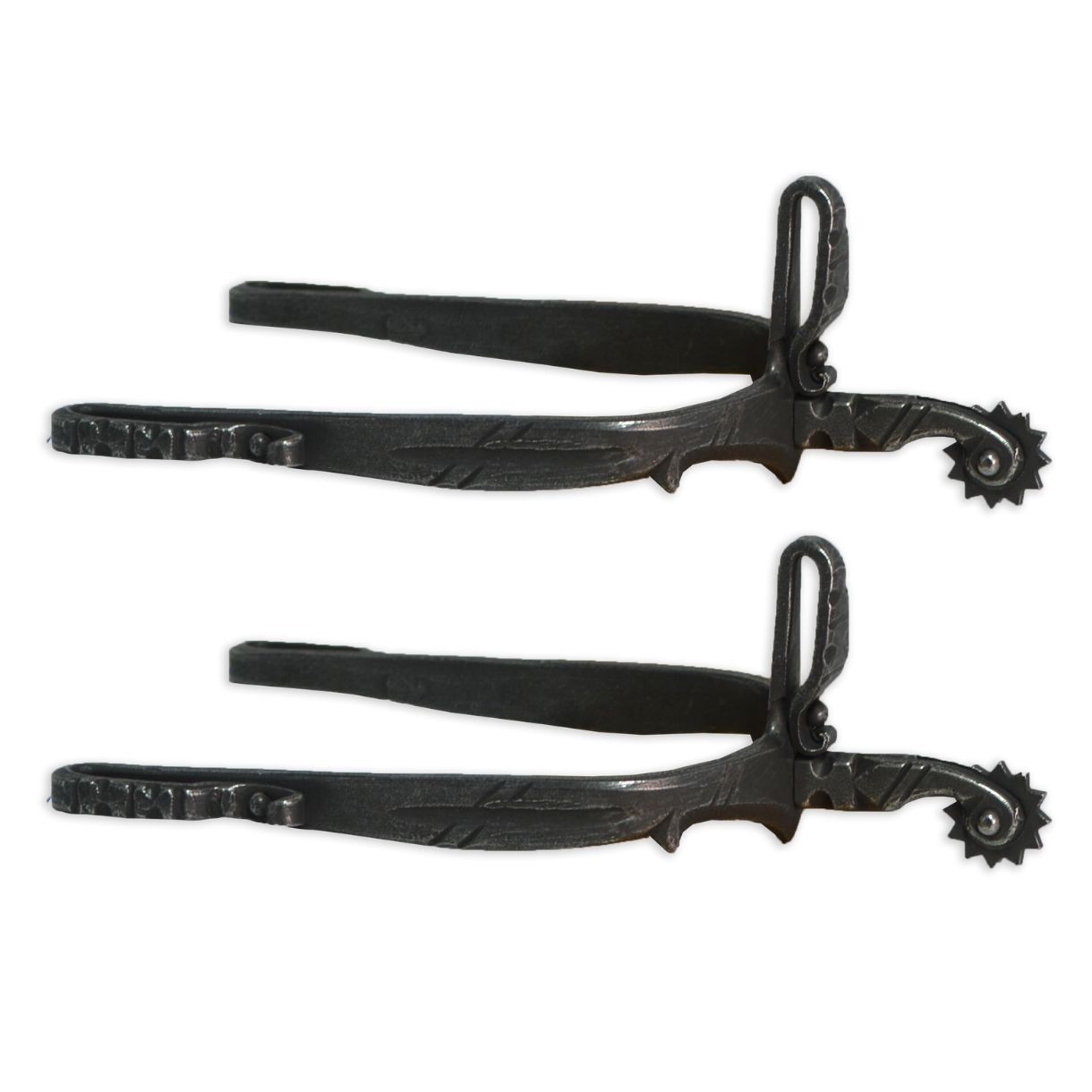 Los Nietos Fragua Remachada Esporão Ocidental. Modelo de Roleta Inglesa. Equipamento para cavalos