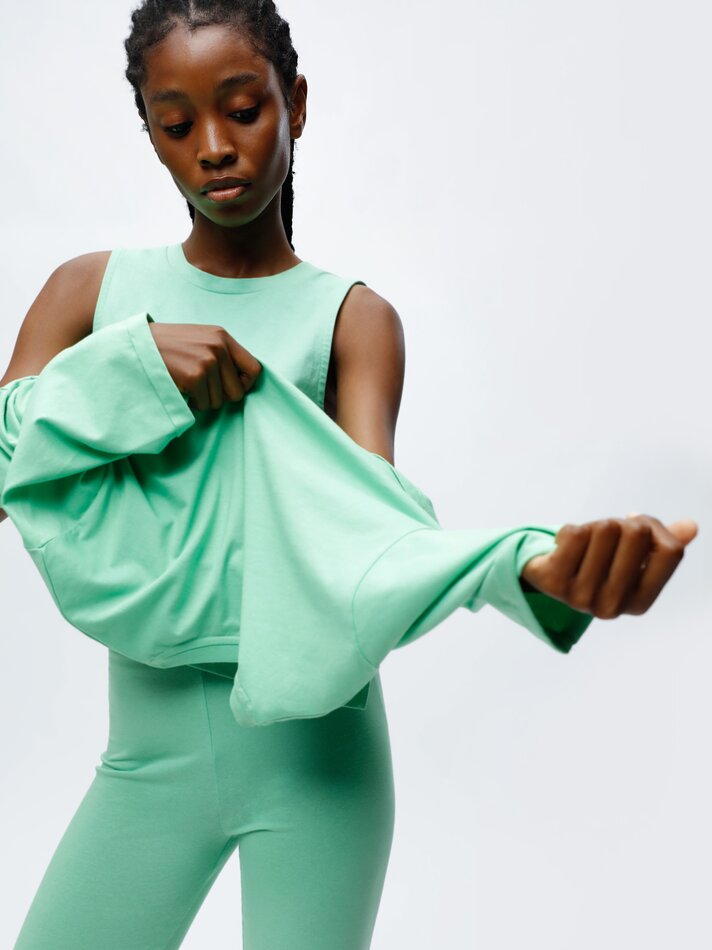 Calça legging de ciclismo - Menta