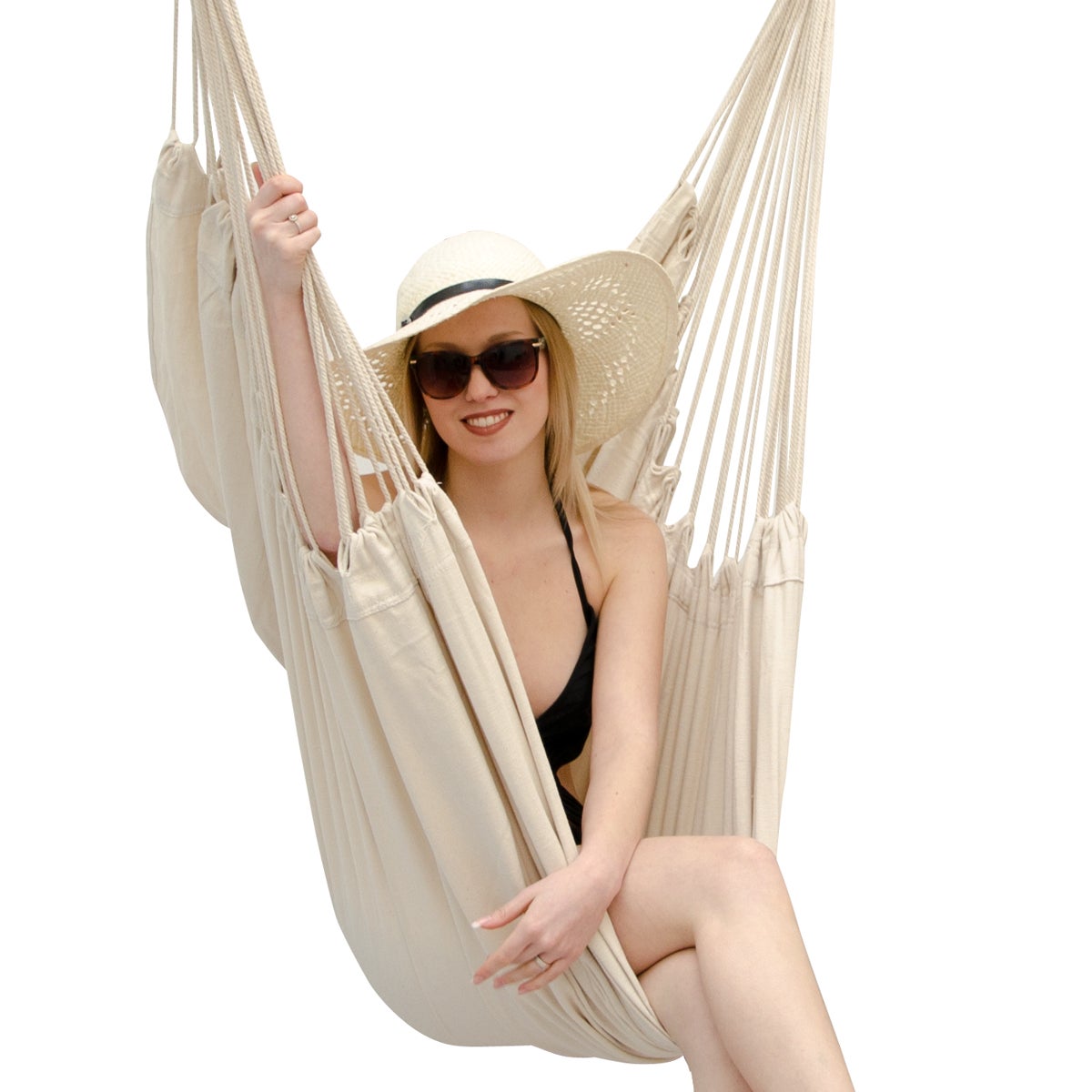 XXL Hangstoel Relaxstoel 185x130cm tot 150kg Ivoor