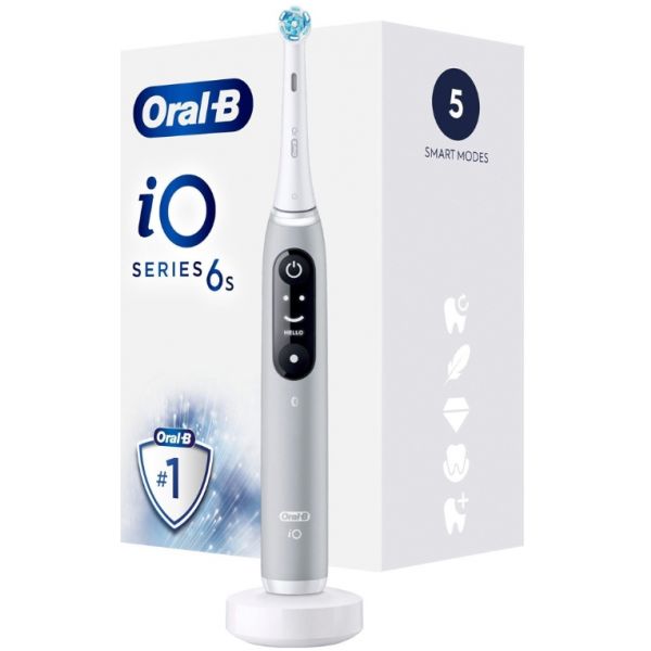 Oral-B Escova de Dentes Elétrica Oral-BiO 6S   Estojo de Viagem - Cinzento