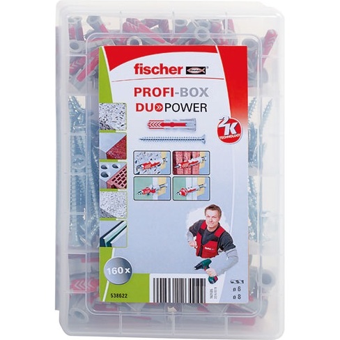 Cheville - DuoPower - assortie avec vis - Profi-box de 160