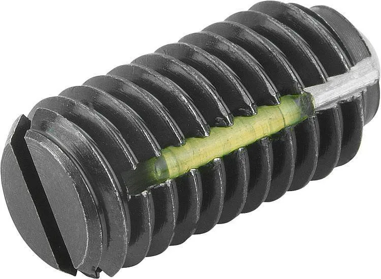 Fjedrende trykstykke, Long-Lok D: M8 L: 16, Stål,