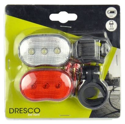 Dresco ensemble d'éclairage Batteries classiques à leds rouge/noir/blanc