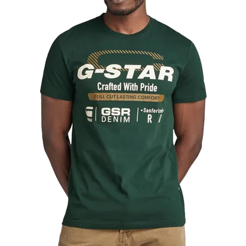 T-shirt Vert Homme G-Star Raw Old Skool