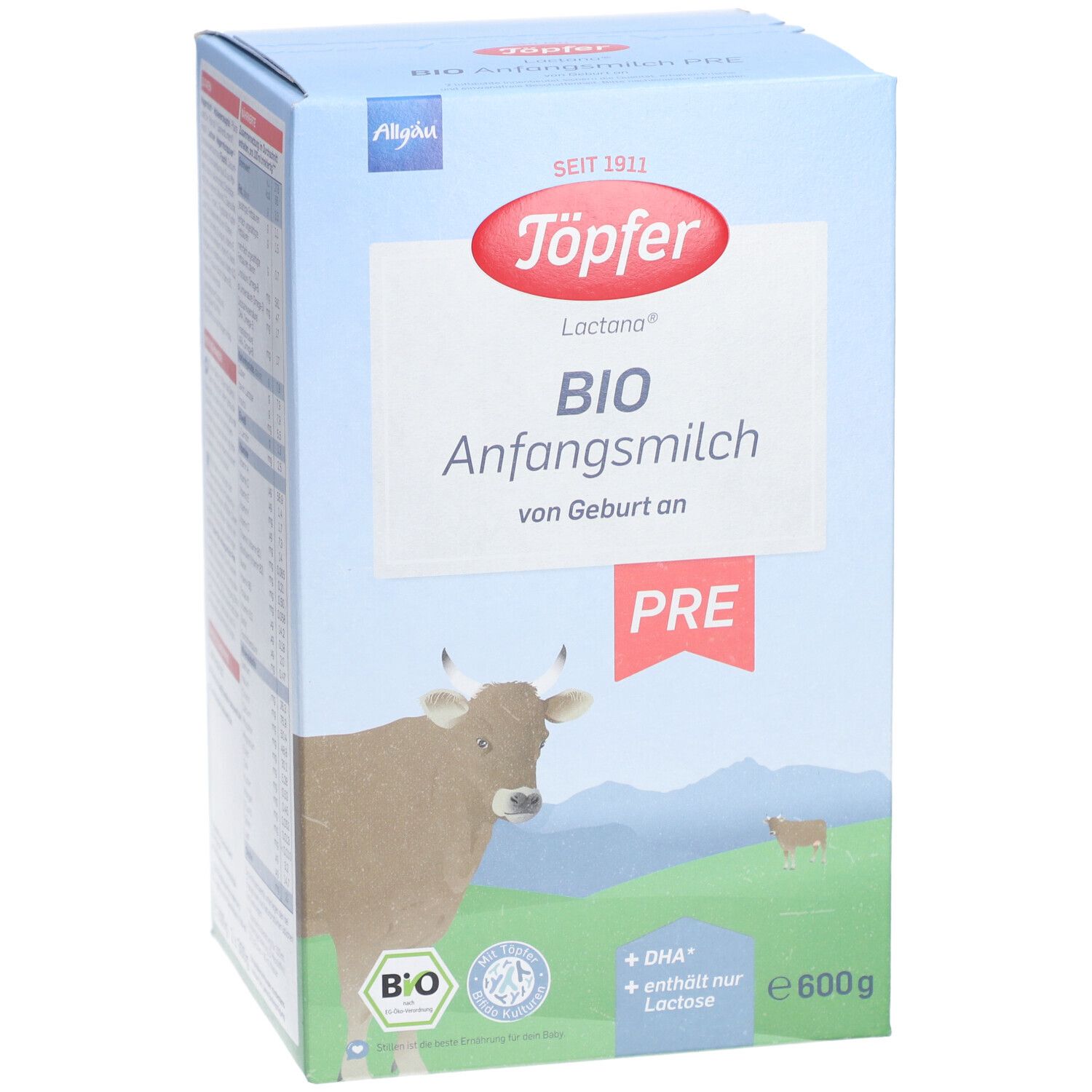 Töpfer Lactana Bio Pre Anfangsmilch von Geburt an