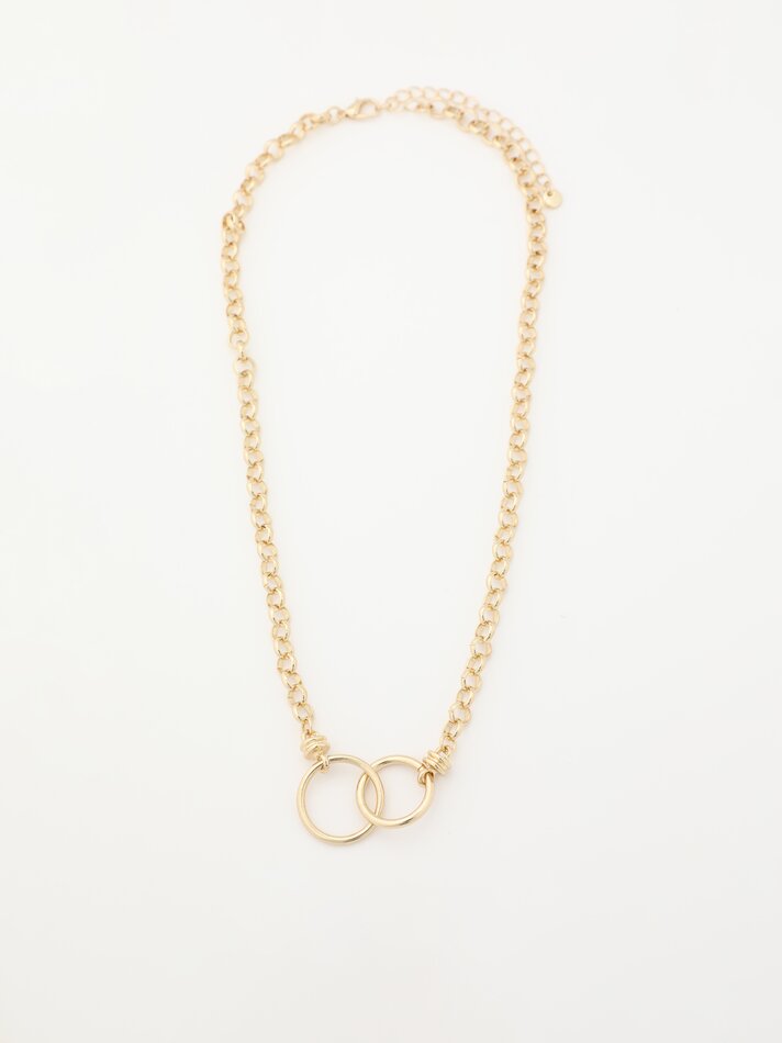 Conjunto de 2 colares combinando - Dourado