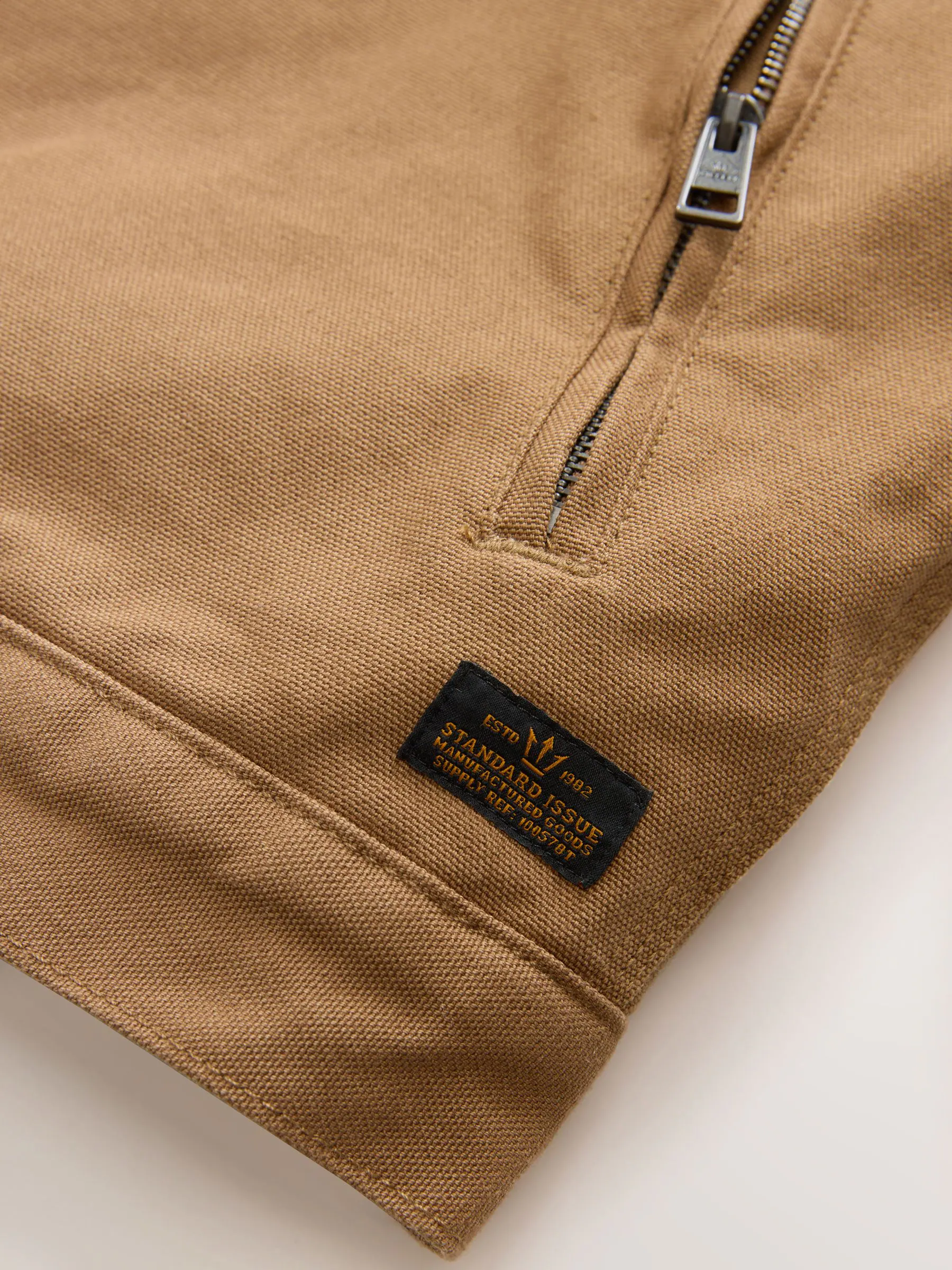 Lichtbruin - Canvas Borg Lined Jacket