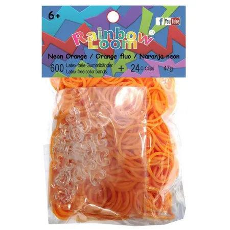 Original Rainbow Loom® Gummibänder, neon-orange