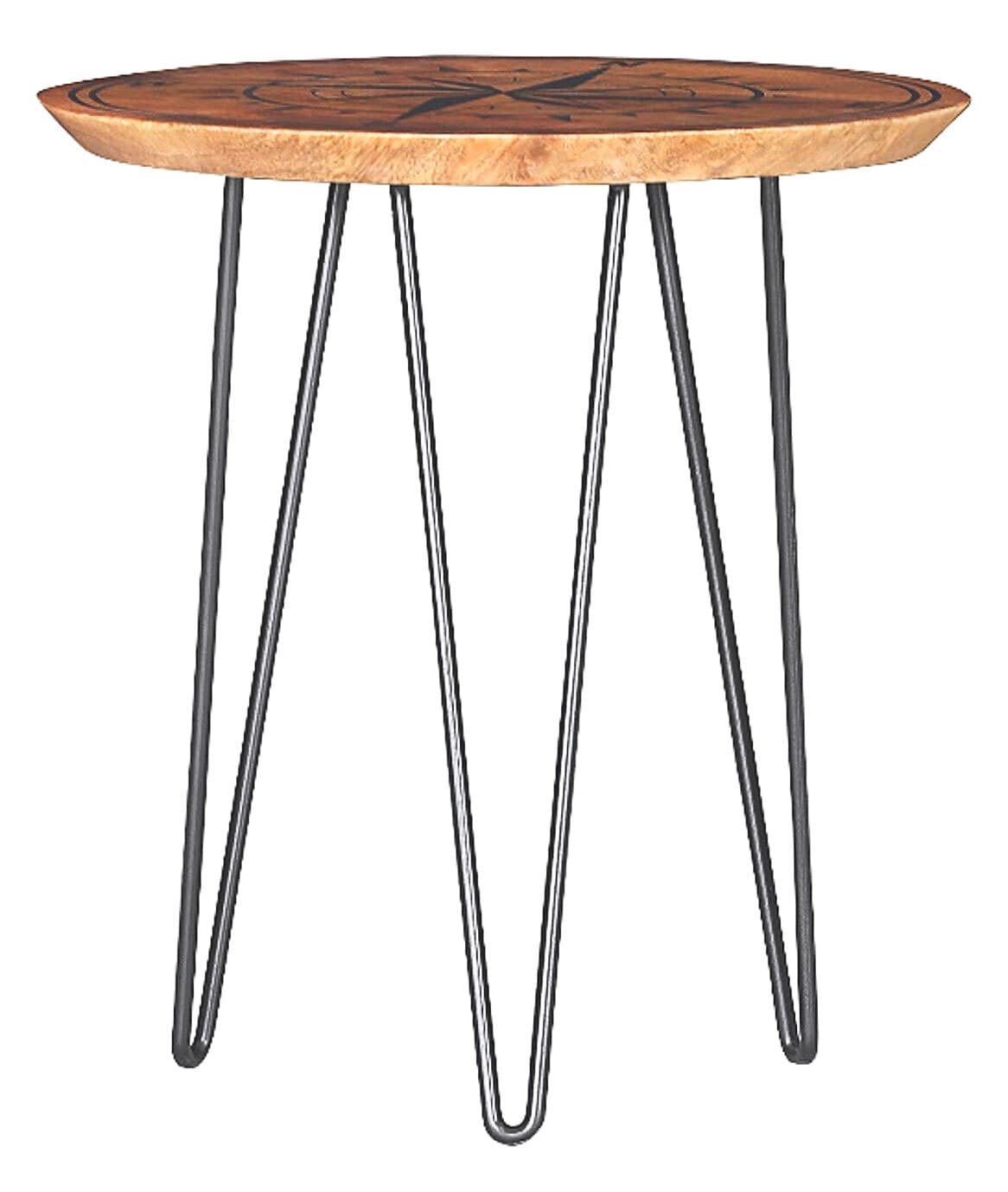 Beistelltisch Yankee 46x48x46 cm Braun/Schwarz