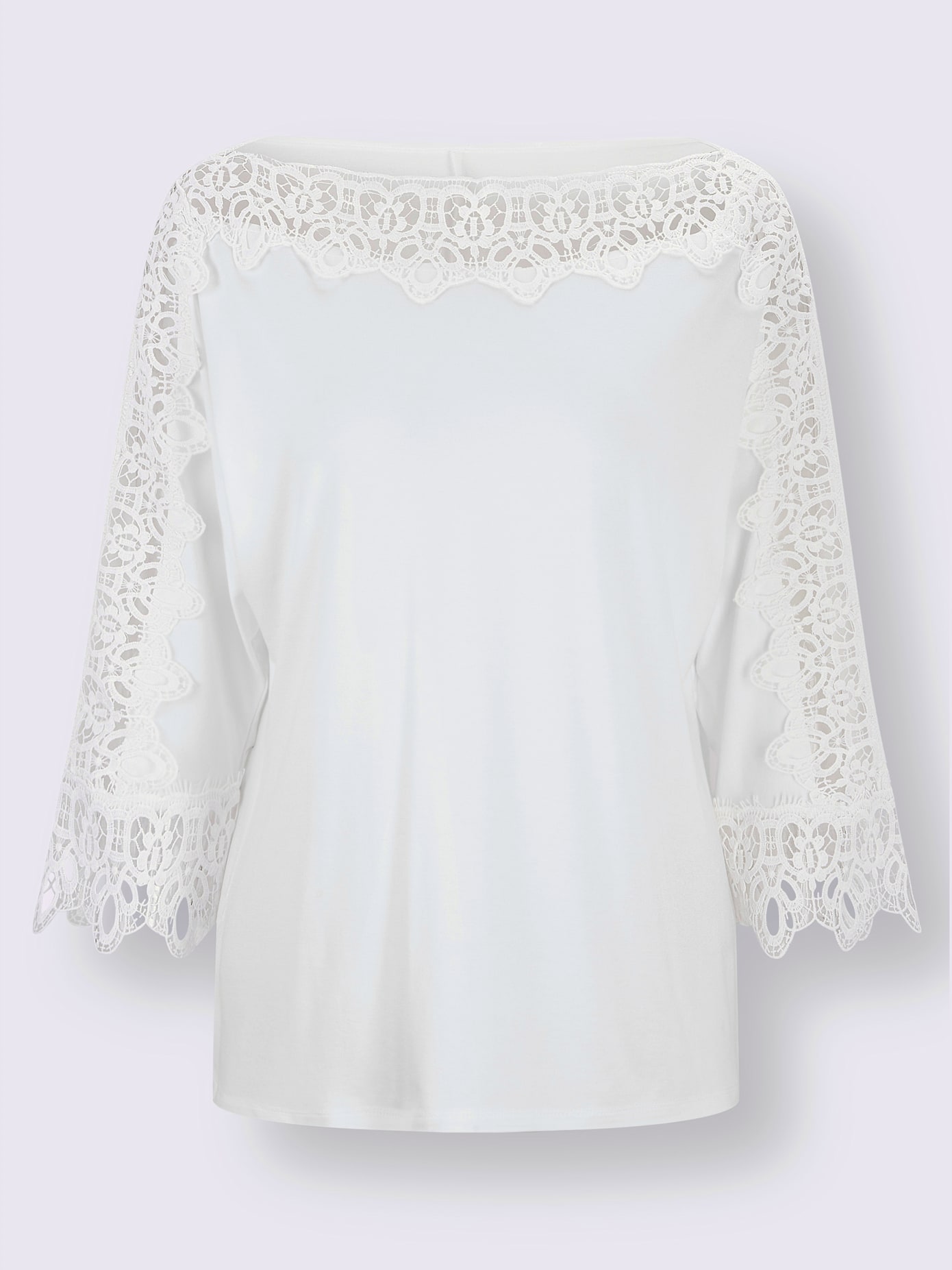 T-shirt en dentelle qualité viscose douce