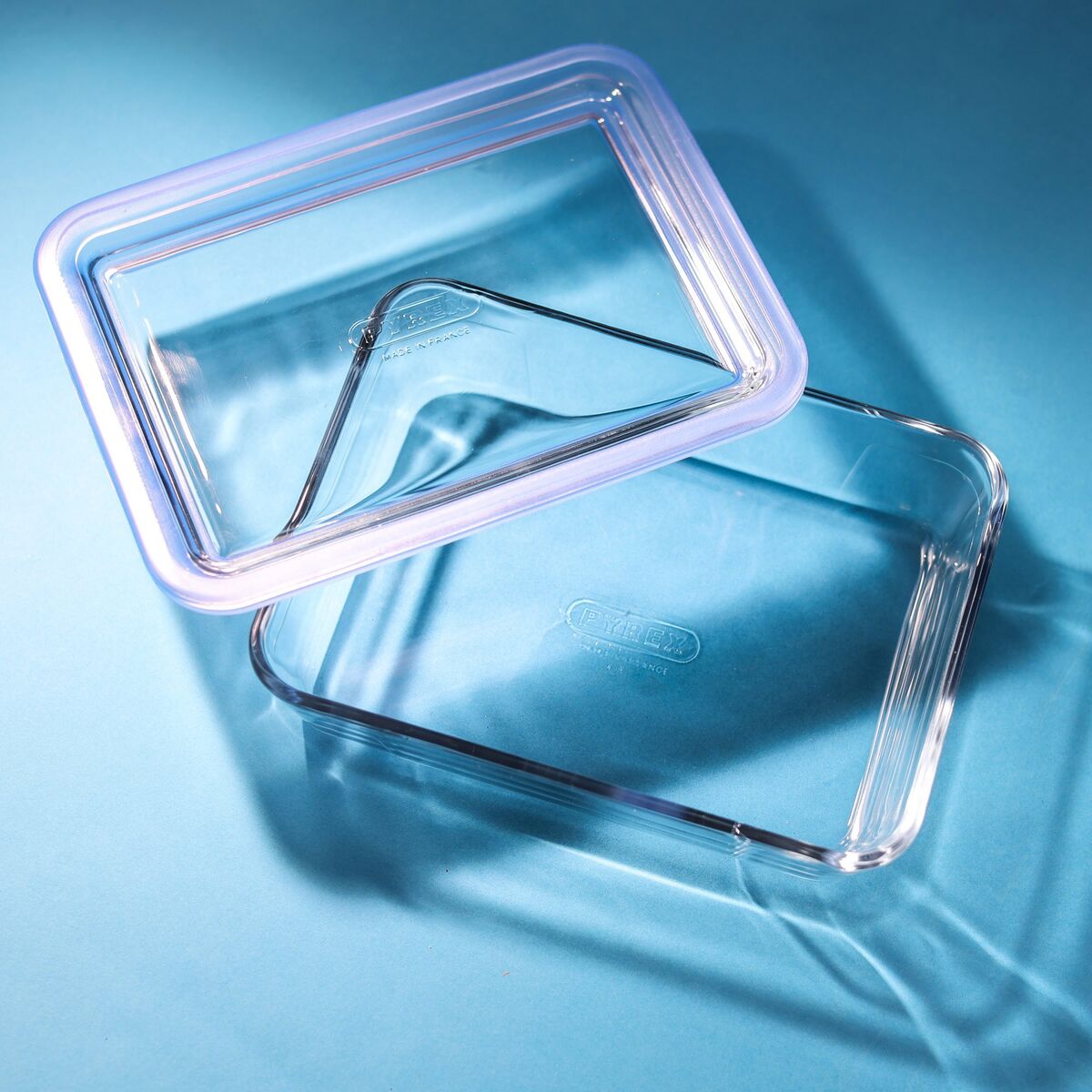 Pure Glass ildfast form med glasslokk, rektangulær, 0,8 liter