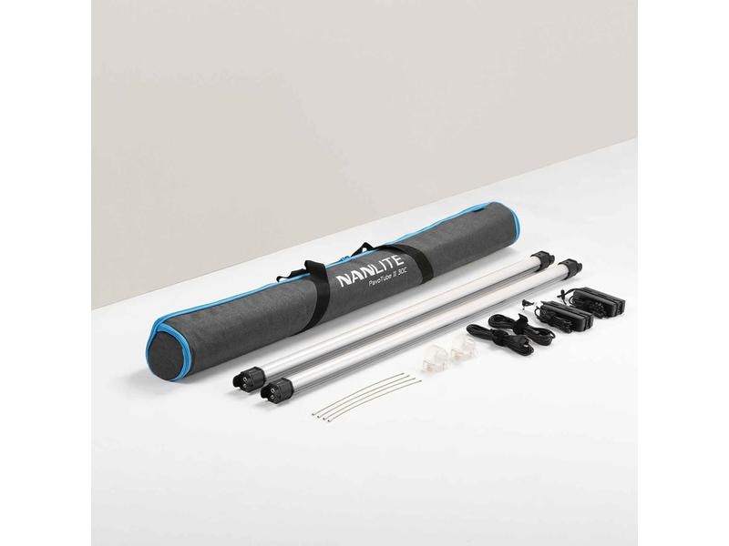 Nanlite Dauerlicht PavoTube II 30C 2KIT Zweite Generation der vielseitig einsetzbaren RGBWW LED Tubes, 60W
