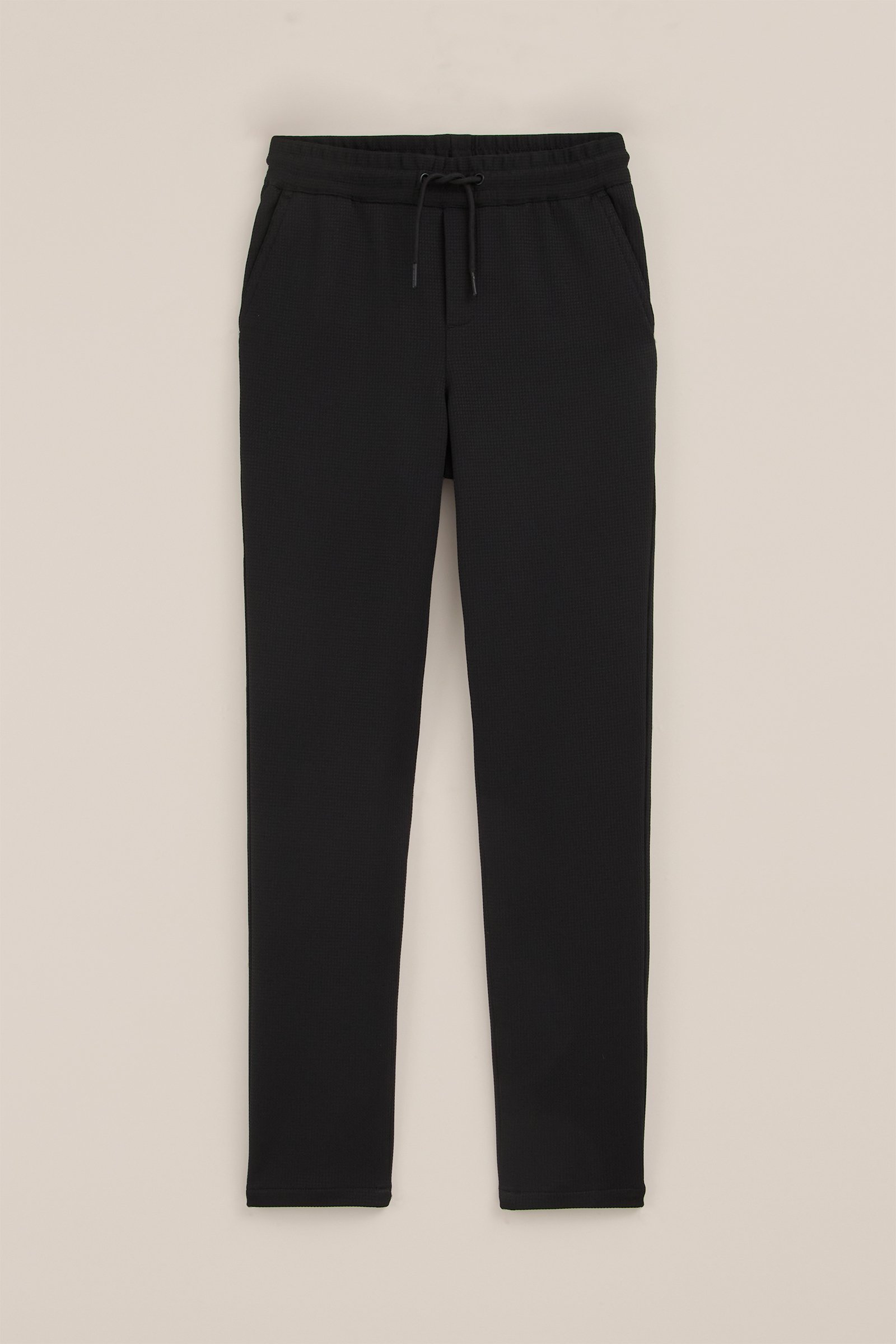 Jongens slim fit pantalon met structuur WE Fashion Zwart