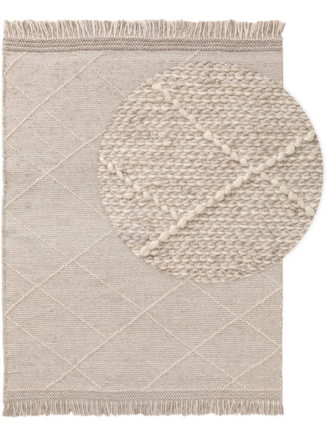 benuta pure Wollteppich DAPHNE 120 x 170 cm beige