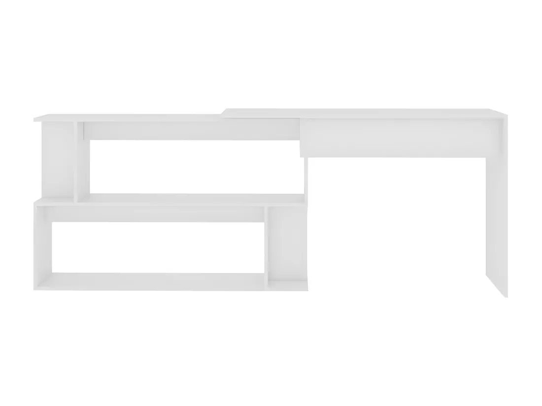 Bureau d'angle Blanc 200x50x76 cm Aggloméré