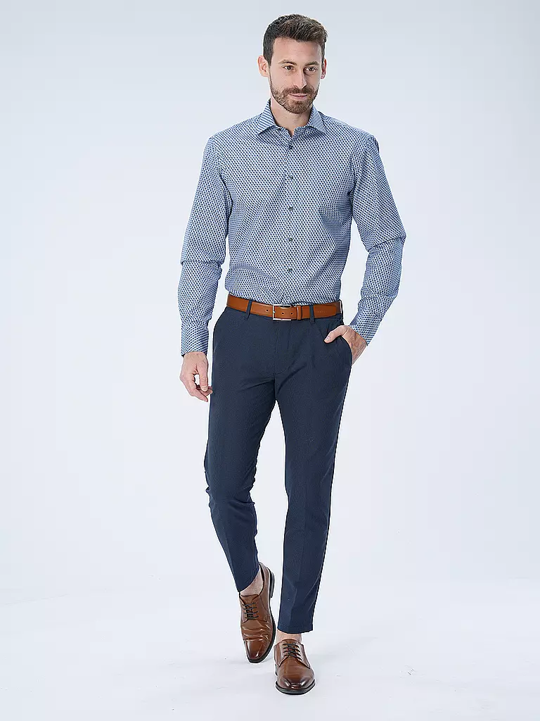 STENSTRÖMS Hemd Fitted Body blau