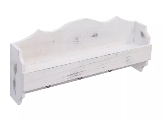Porte-manteau mural Blanc 50x10x23 cm Bois