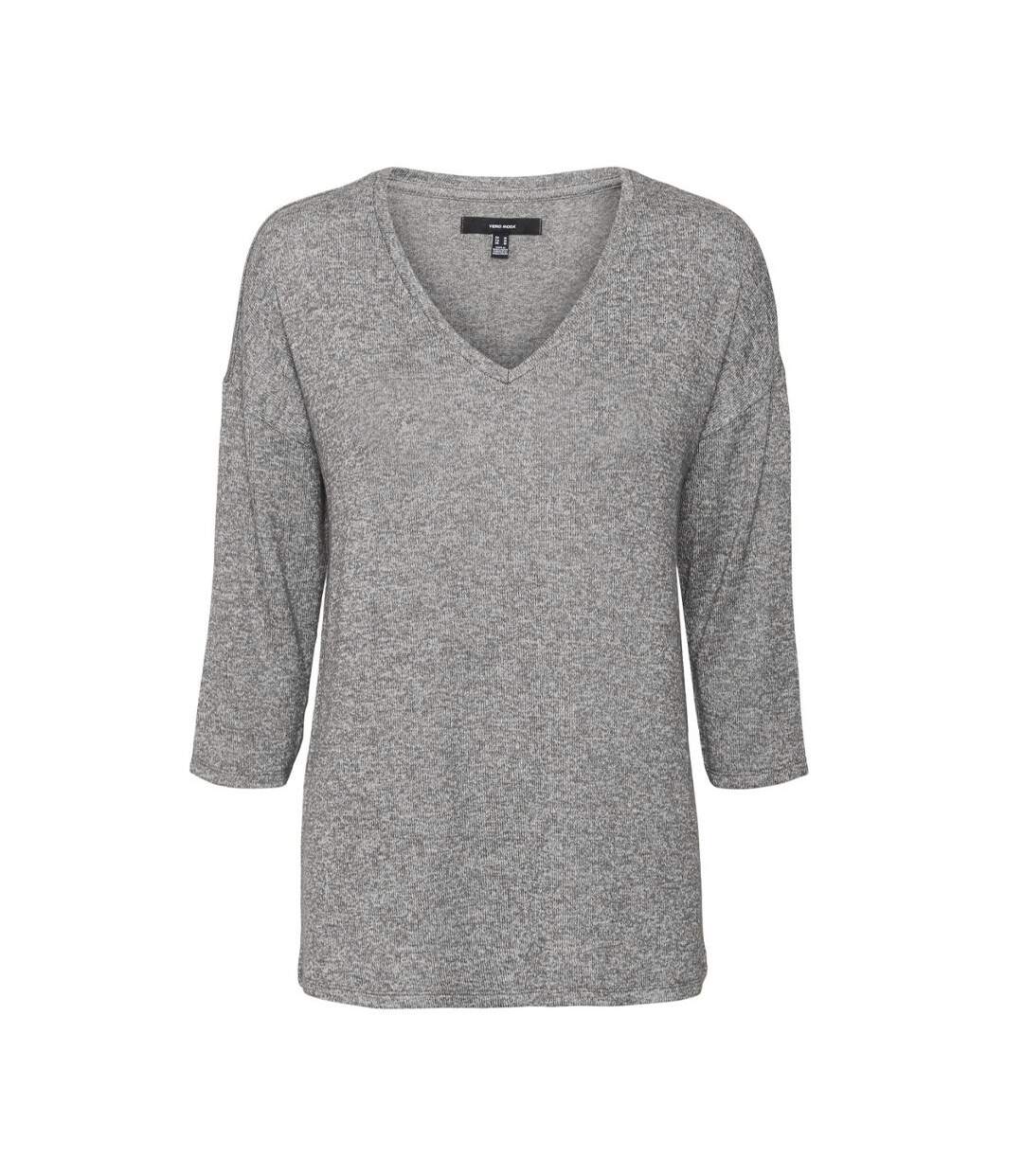 Pull Gris Femme Vero Moda Brianna 3/4