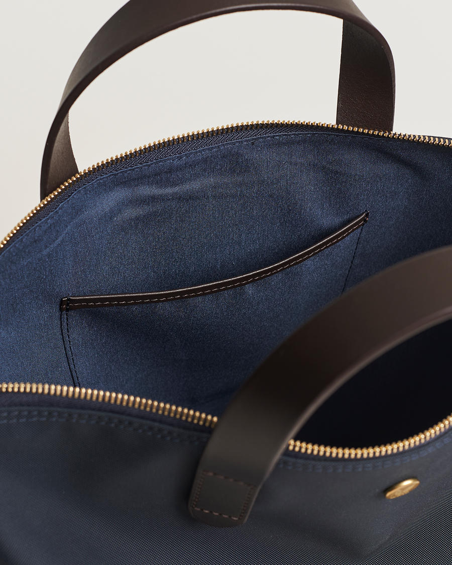 Mismo M/S Canvas Shopper Navy/Dark Brown