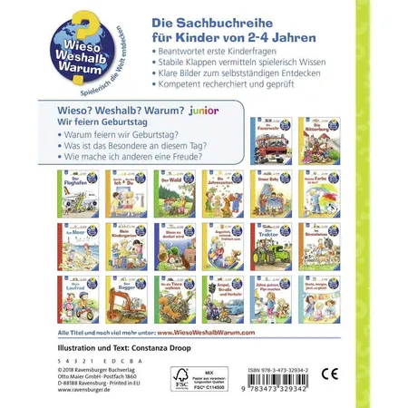 Ravensburger Wieso? Weshalb? Warum? junior, Band 27: Wir feiern Geburtstag