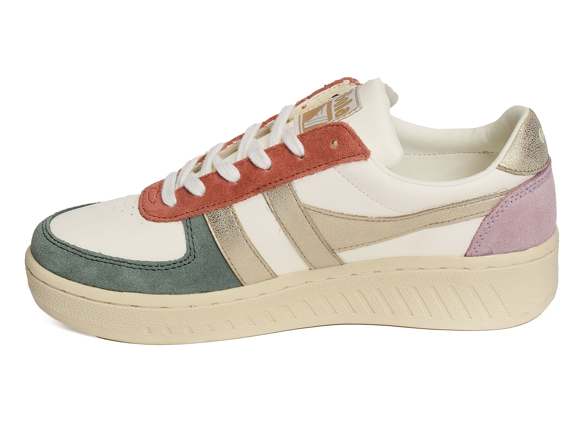 Grandslam quadrant trainers w blanc or