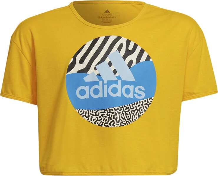 adidas AEROREADY Power Training Cropped Logo T-shirt Gul