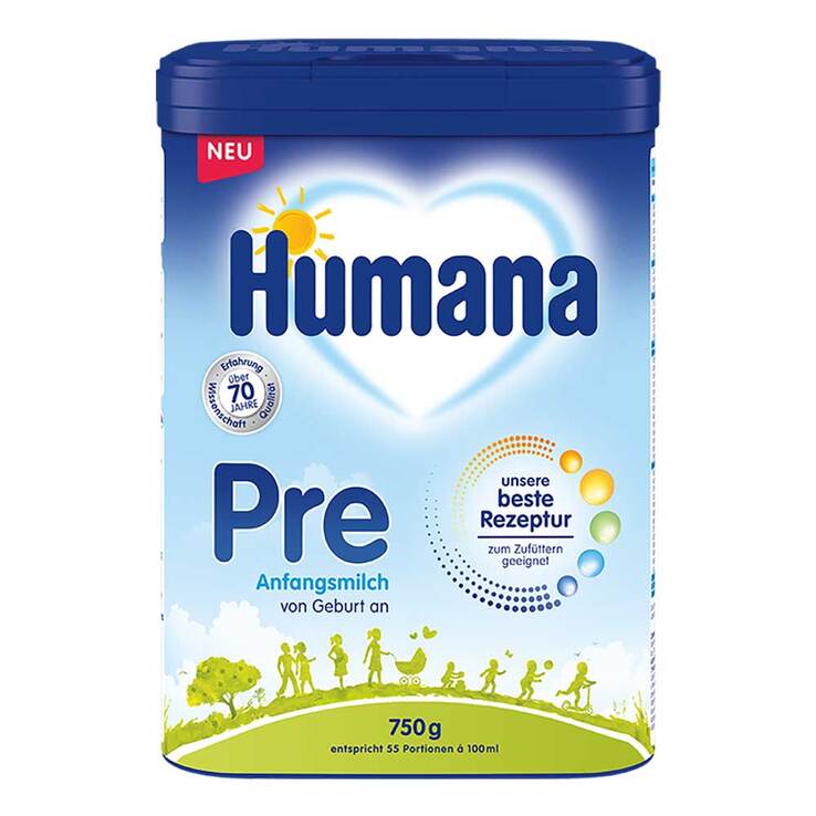 Humana Anfangsmilch Pre 5HMO Pulver, 750 g