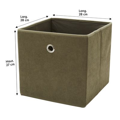 Cube de rangement en velours