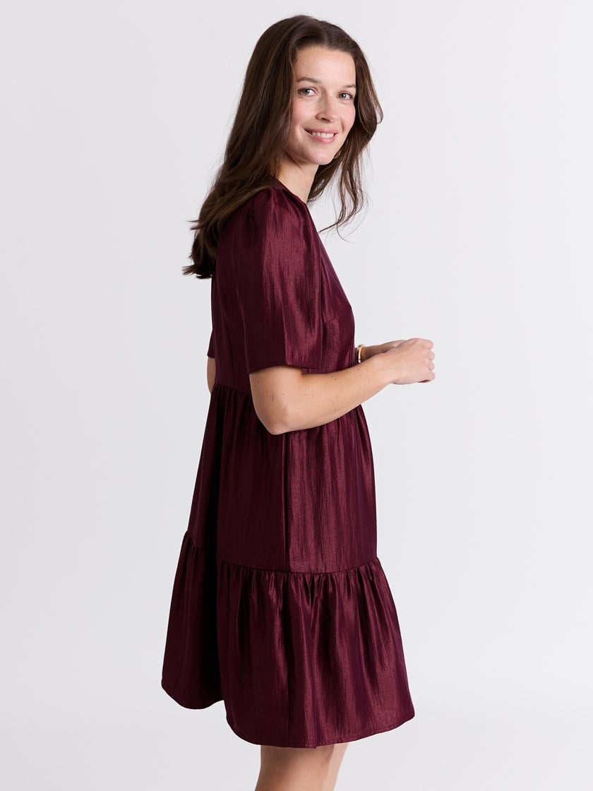 Charlene kjole Burgundy