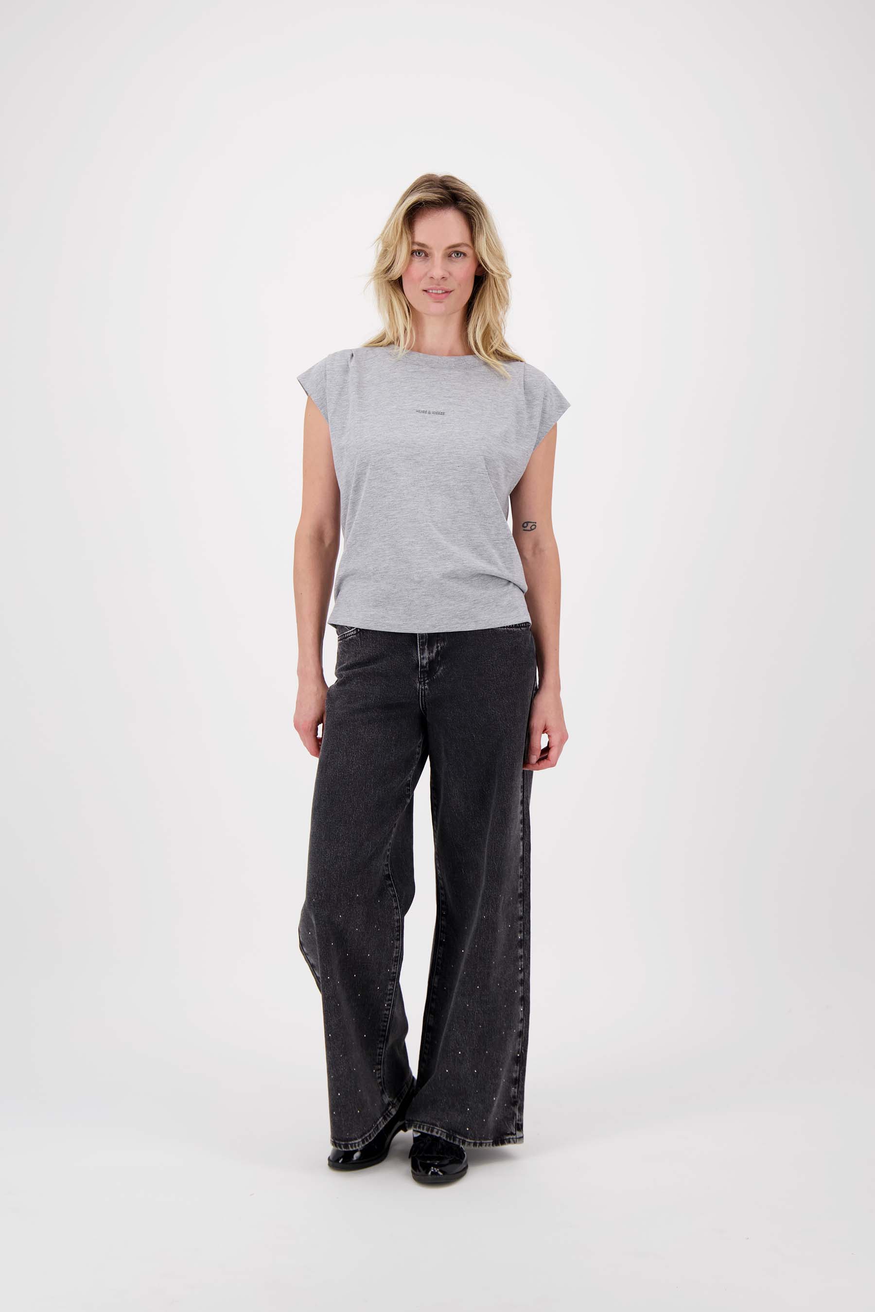 t-shirt met plooidetail