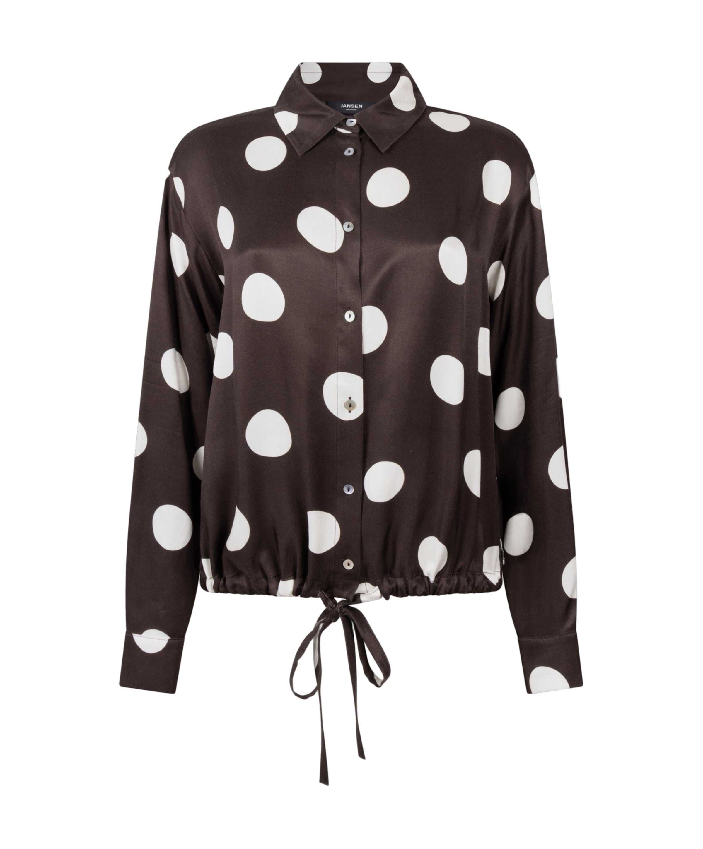 JANSEN Amsterdam Dames blouse bruin