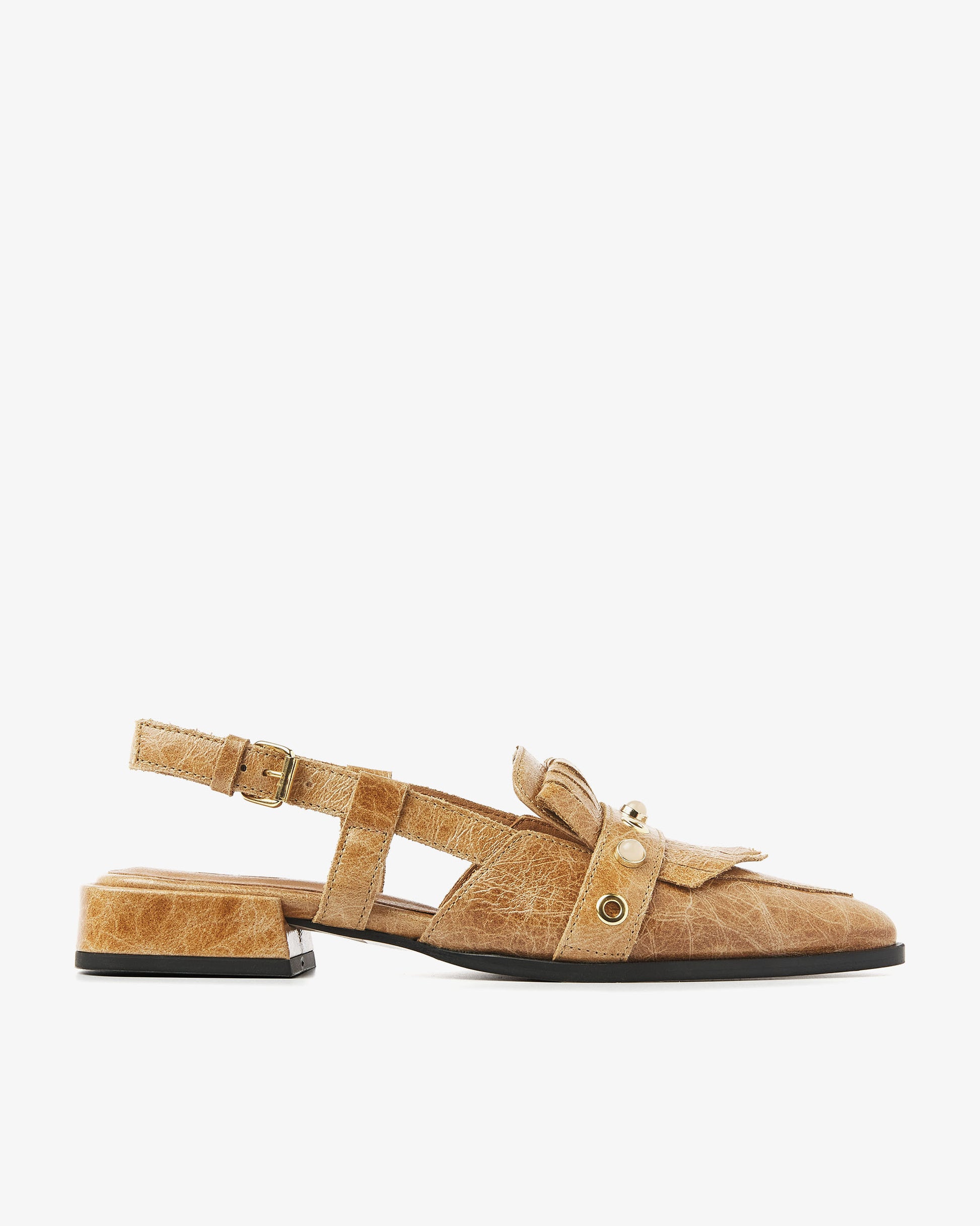 VIA VAI cognac slingbacks Jazz Tammi