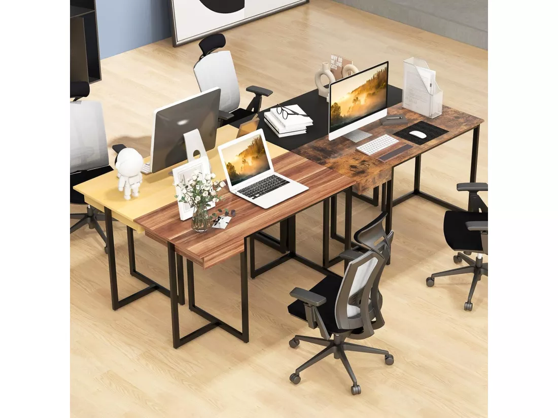 Bureau d'Ordinateur Industriel 120 x 55 cm, Table avec Tiroir, Design Élégant, Postes de Travail pour Bureau, Salon, Chambre, Facile à Assembler, 120 x 55 x 75 cm (Marron Rustique)