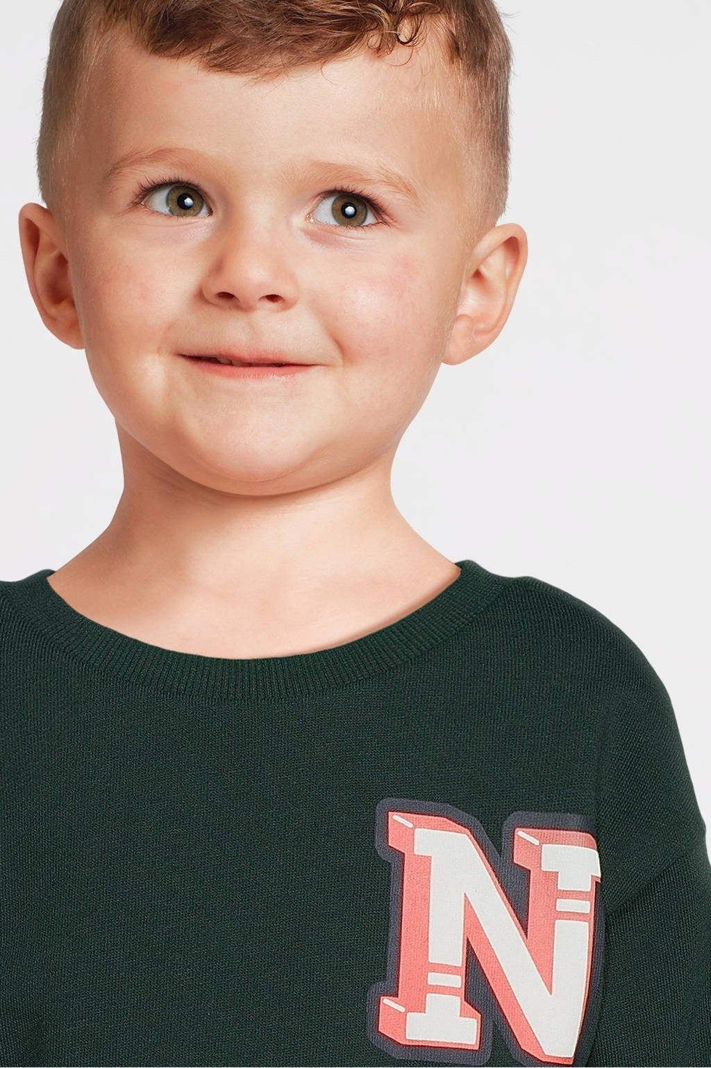 NAME IT sweater met printopdruk groen