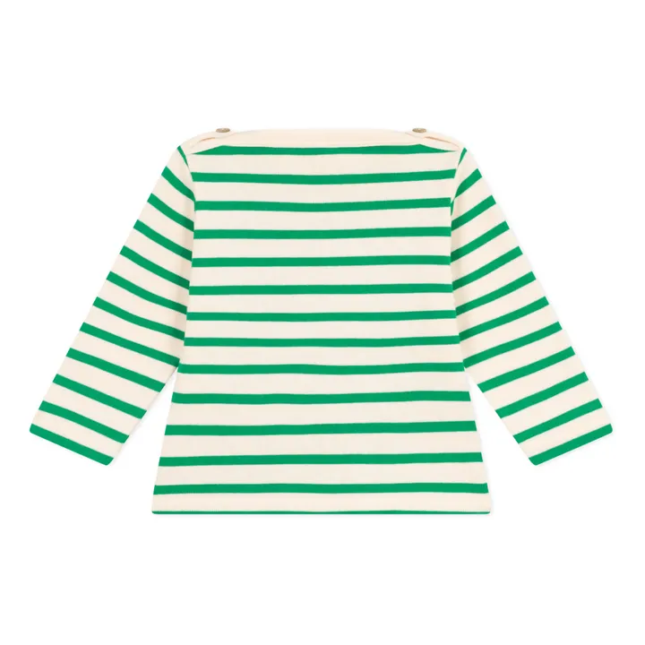 Petit Bateau Marinière Maptivant Jersey Epais | Vert