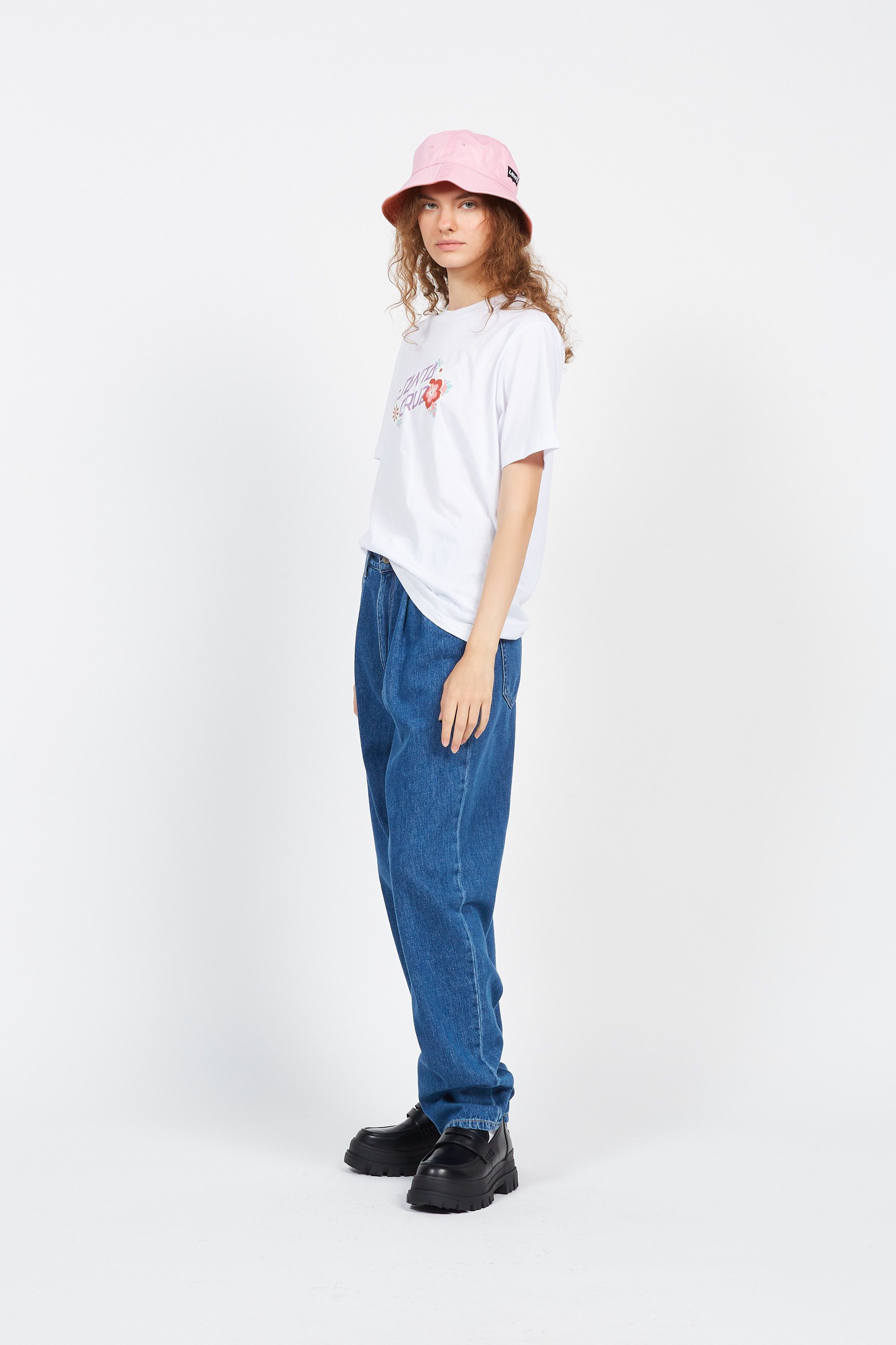 SANTA CRUZ T-shirt Free Spirit Floral Blanc